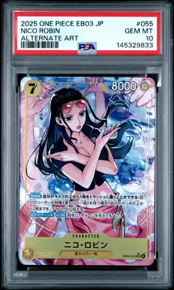 Nico Robin 055 Alternate Art One Piece Japanese PSA 10 - Image 1