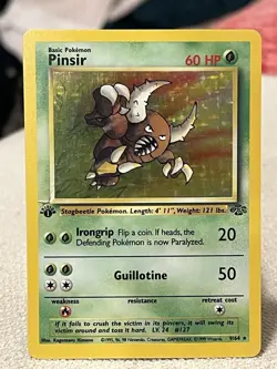 Pokemon Pinsir Jungle 09/64 Holo Rare 1st Edition - Scratch Error - Image 1