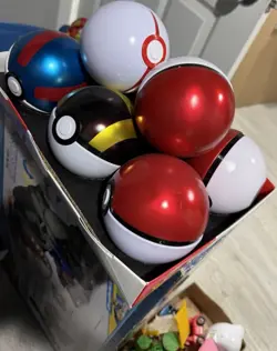 Pokemon TCG Poke Ball Collectible Multicolor Plastic Toy Balls Lot - Image 1