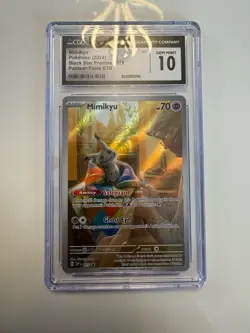 CGC Gem Mint 10 Mimikyu Pokemon (2024) Black Star Promos - 075 Paldean Fates ETB - Image 1
