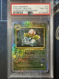 Ivysaur Legendary Collection PSA 8 REVERSE HOLO 2002 Pokemon NM - Image 1