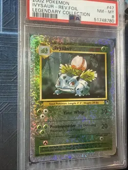 Ivysaur Legendary Collection PSA 8 REVERSE HOLO 2002 Pokemon NM - Image 2
