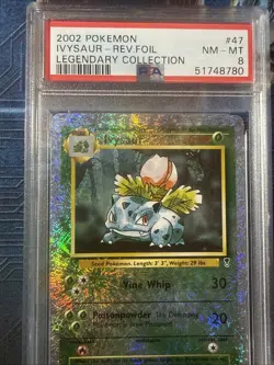 Ivysaur Legendary Collection PSA 8 REVERSE HOLO 2002 Pokemon NM - Image 4