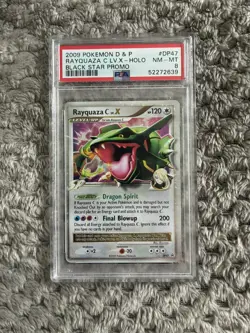 Pokemon TCG Rayquaza DP47 Black Star Promo LV.X 2009 PSA 8 NM-MT LOW POP 142 - Image 1