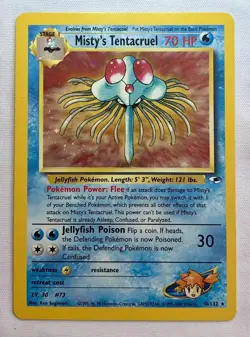 Misty's Tentacruel 10/132 Gym Heroes Holo Rare Vintage *NM* Raw - Pokemon TCG - Image 1