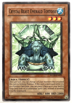 YuGiOh! - Crystal Beast Emerald Tortoise - FOTB-EN003 - Unlimited - Common - Image 1