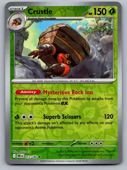 Crustle 012/182 REVERSE HOLO Rare Destined Rivals Pokemon Near Mint - Image 1