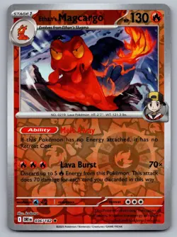 Ethan's Magcargo 036/182 REVERSE HOLO Rare Destined Rivals Pokemon Near Mint - Image 1