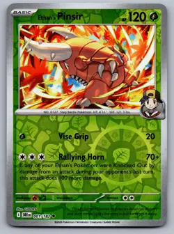 Ethan's Pinsir 001/182 REVERSE HOLO Uncommon Destined Rivals Pokemon Near Mint - Image 1
