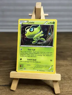 Pokemon 2017 Celebi XY 187 Black Star Promo Holo Rare - Tomokazu Komiya- LP - Image 1