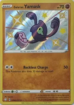 Galarian Yamask SV065/SV122 Shiny Rare Shining Fates Shiny Vault Pokemon LP - Image 1