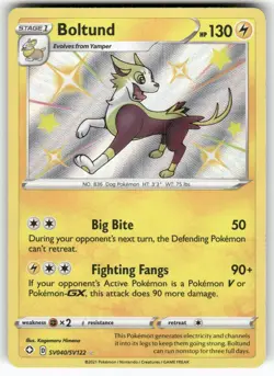 Boltund SV040/SV122 Shiny Rare Shining Fates Shiny Vault Pokemon Near Mint - Image 1