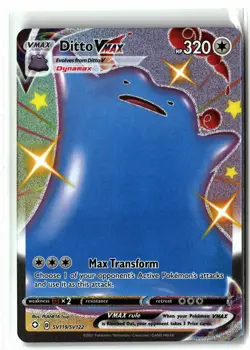 Ditto VMAX ⭐ SV119/SV122 Holo VMAX Rare Shining Fates Shiny Vault Pokemon NM - Image 1