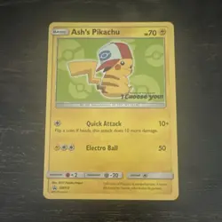 The Pokemon Company Pokemon TCG Ash's Pikachu SM112 Promo Regular 70 HP 2017 EN - Image 1