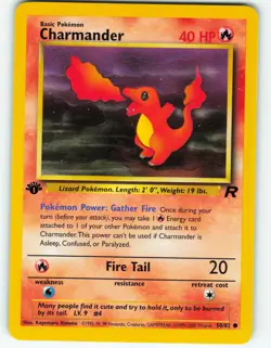 Charmander - 1st Edition - 50/82 Team Rocket - Pokemon TCG - 2000 - Image 1