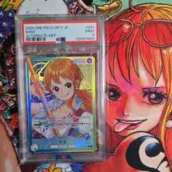Bandai One Piece Nami A Fist of Divine Speed OP11-041 Alternate Art Leader PSA 9 - Image 1
