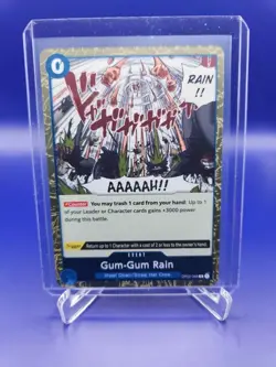 One Piece TCG English OP02-068 Gum-Gum Rain R Foil - Image 1