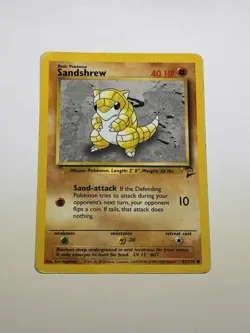 Vintage Pokemon Card - 2000 Pokemon TCG - Base Set 2 Sandshrew 91/130 HP - Image 1
