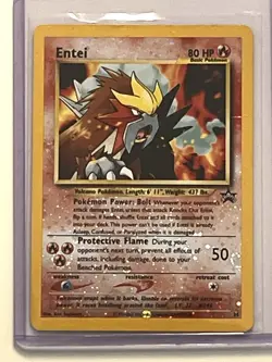 Pokemon TCG Entei #34 Black Star Promo Reverse Holo Foil Vintage Card NEAR MINT - Image 1