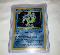 Pokemon Gyarados TCG Holographic Card Base Set 6/102 Unlimited Holo Rare - Image 1