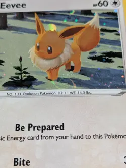 Eevee 2022 Black Star Promo Cosmos Holo Galaxy SWIRL Pokemon Card SWSH190 (NM) - Image 2