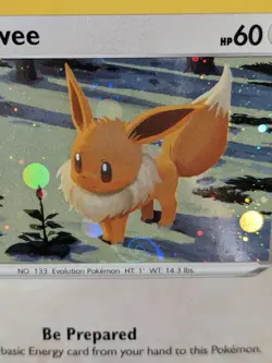 Eevee 2022 Black Star Promo Cosmos Holo Galaxy SWIRL Pokemon Card SWSH190 (NM) - Image 3