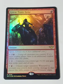 MTG - Great Train Heist - Outlaws of Thunder Junction Foil Rare = - Image 1
