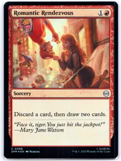 Romantic Rendezvous Marvel's Spider-Man 86 NM MTG Magic ShipNow Foil - Image 1