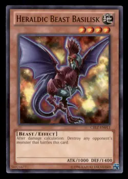 Yugioh Heraldic Beast Basilisk #CBLZ-EN013 Cosmo Blazer LP - Image 1