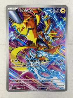 Zeraora IR 151/142 Stellar Crown Illustration Rare Holo Pokemon Card NM - Image 1