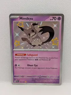 Pokemon TCG Mimikyu Scarlet & Violet Paldean Fates Holo Shiny Rare Card 160/091 - Image 1