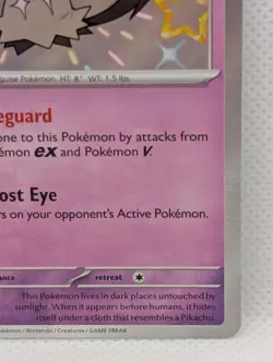 Pokemon TCG Mimikyu Scarlet & Violet Paldean Fates Holo Shiny Rare Card 160/091 - Image 4
