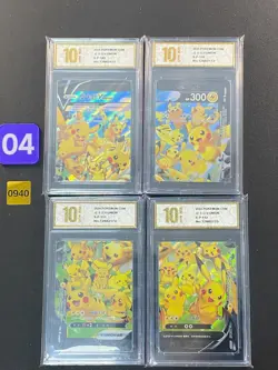 Pokemon TCG Chinese Pikachu V UNION S-P 109-112 4sheets Promo card Grade10 0940 - Image 1