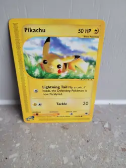 Pokemon TCG Pikachu 124/165 Expedition Base Set Regular Card - Image 1