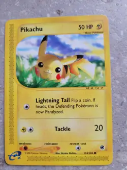 Pokemon TCG Pikachu 124/165 Expedition Base Set Regular Card - Image 3