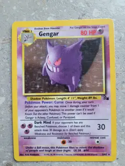 Pokemon TCG Gengar 5/62 Fossil Holo Card - Image 3