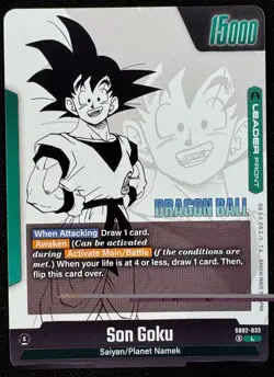 Son Goku SB02-033 Silver Leader Manga Booster 02 Dragon Ball Card English NM - Image 2