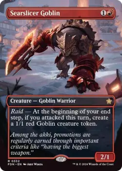 ~ Searslicer Goblin (Borderless) ~ NM ~ Foundations ~ MTG ~ - Image 1