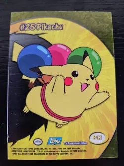 1999 Topps Pokemon TV Series Trading Card #25 Pikachu. Card Is In Great Shape. - Image 2