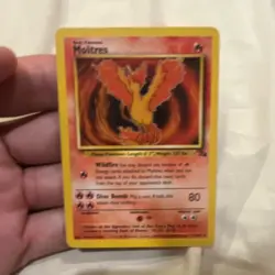 Wizards of the Coast Moltres Fossil Rare 27/62 70 HP Basic Unlimited Card - Image 1