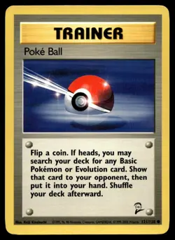Poke Ball 121/130 Pokemon Card Base Set 2 Common Trainer Near Mint NF - Image 1