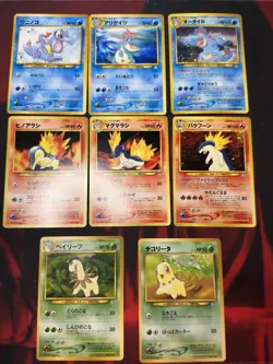 Pokemon TCG Neo Premium File 1 Folder 8 Card Set Feraligatr Typhlosion - Image 1