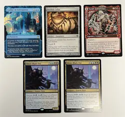 Magic: The Gathering Wizards 5 Cards Toralf, Silent-Blade Oni, Leyline &Basilisk - Image 1
