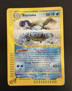 Pokemon Card- Blastoise-Expedition- Holo-4/165-Rare-ENG-PL - Image 1