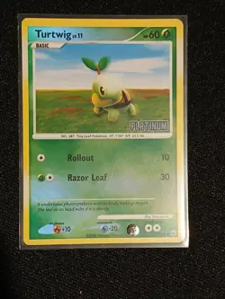 Pokemon TCG Turtwig 077/127 Platinum Promo Reverse Holo Basic Card - Image 1
