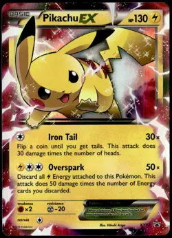 LP/MP! Pikachu EX XY84 XY Holo Promo Pokemon Card E1 - Image 1