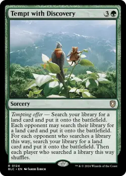 Tempt with Discovery 124 Rare Commander: Bloomburrow Near Mint - Image 1