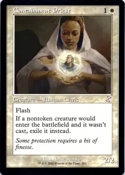 Containment Priest Time RETRO FRAME Time Spiral Remastered Magic MTG NM - Image 1