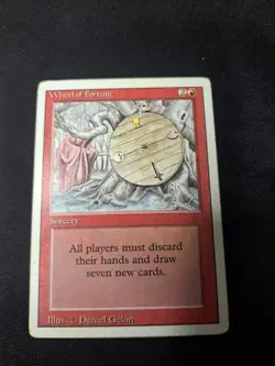 Pair Of Magic the Gathering MTG Revised WHEEL OF FORTUNE Rare HP 1994 Vintage! - Image 2