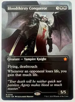 Bloodthirsty Conqueror (Borderless) MTG Foundations 318 NM - Image 1